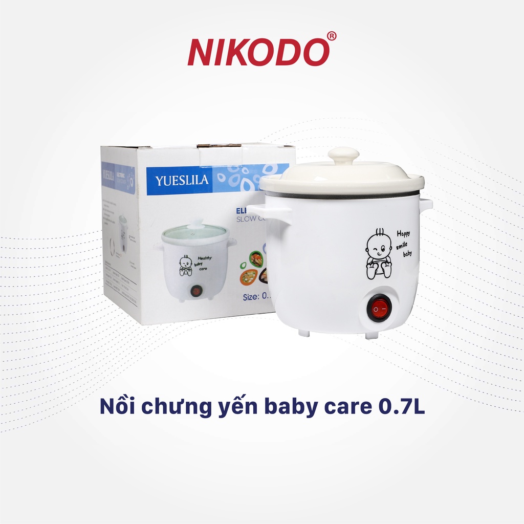 Nồi chưng yến Baby care – tiềm, chưng, nấu cháo, súp, nấu chậm dung tích 0.7L - Nikodo sỉ, lẻ phụ kiện tinh chế yến