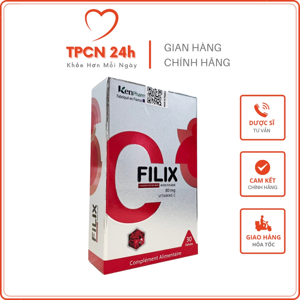Filix - Bổ sung sắt hữu cơ nhập khẩu Pháp
