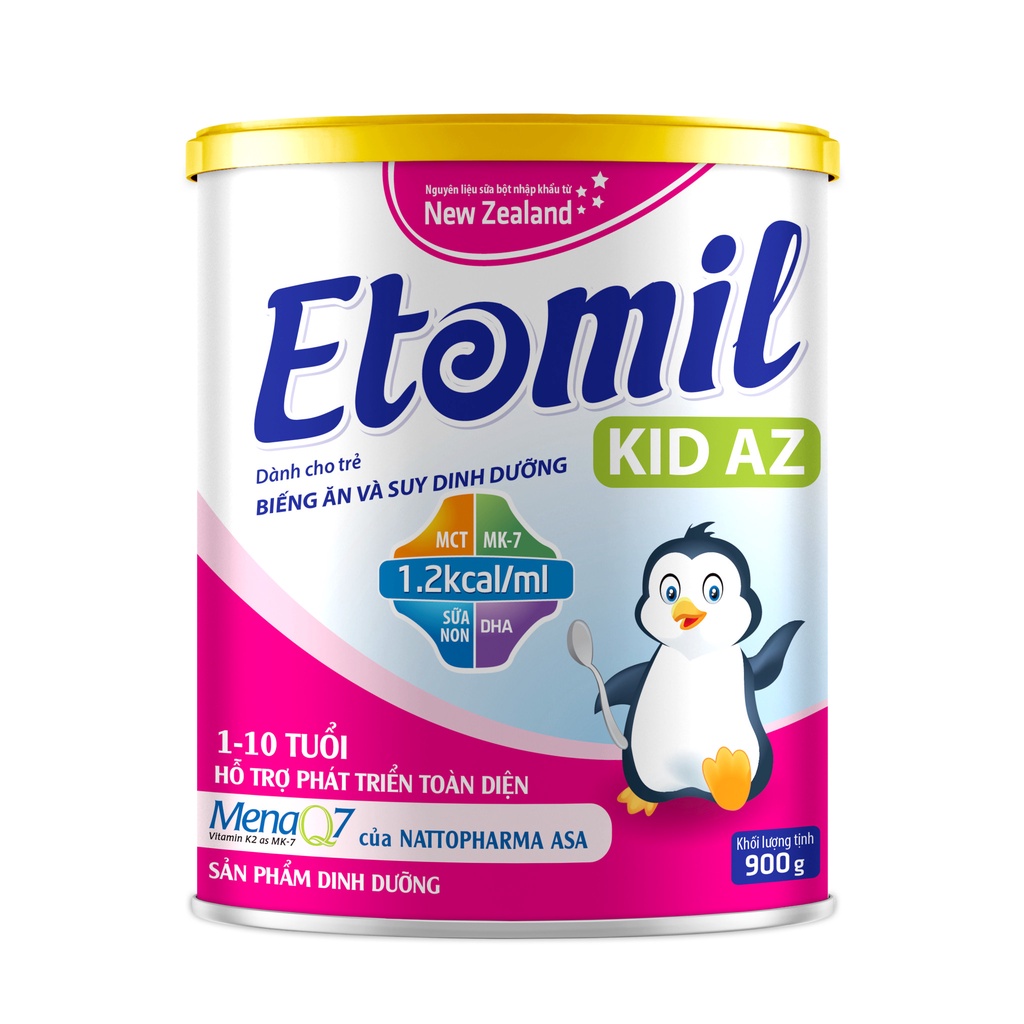 [HSD T10-2025] [Mẫu Mới] Sữa Bột Etomil Kid AZ Hộp 900g.