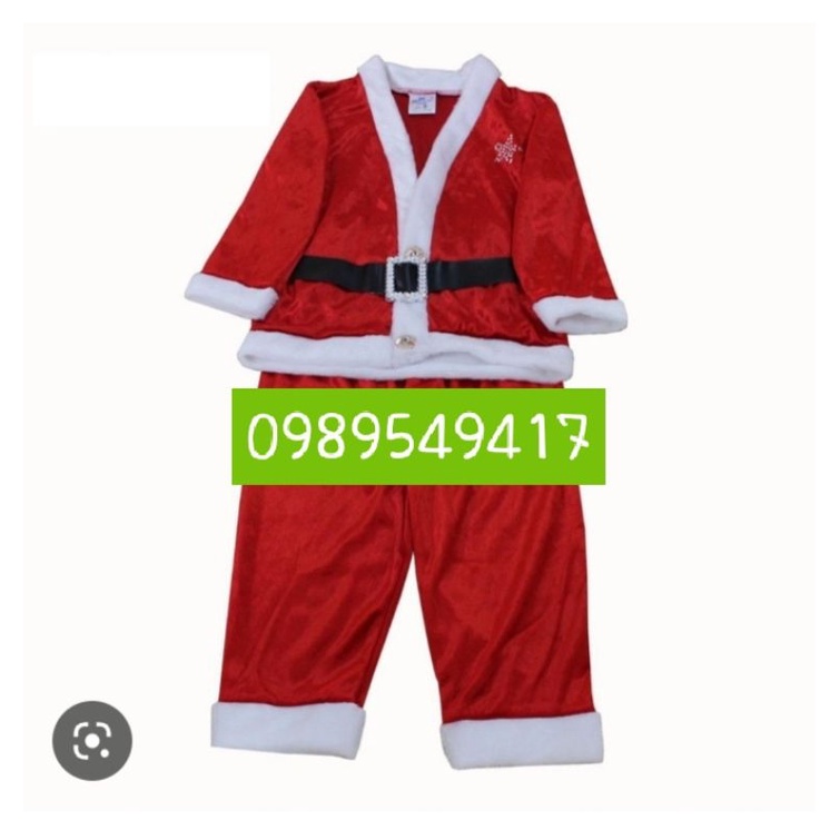 Bộ quần áo noel cho bé nam, chất liệu vải nhung siêu mềm mịn,dày dăn