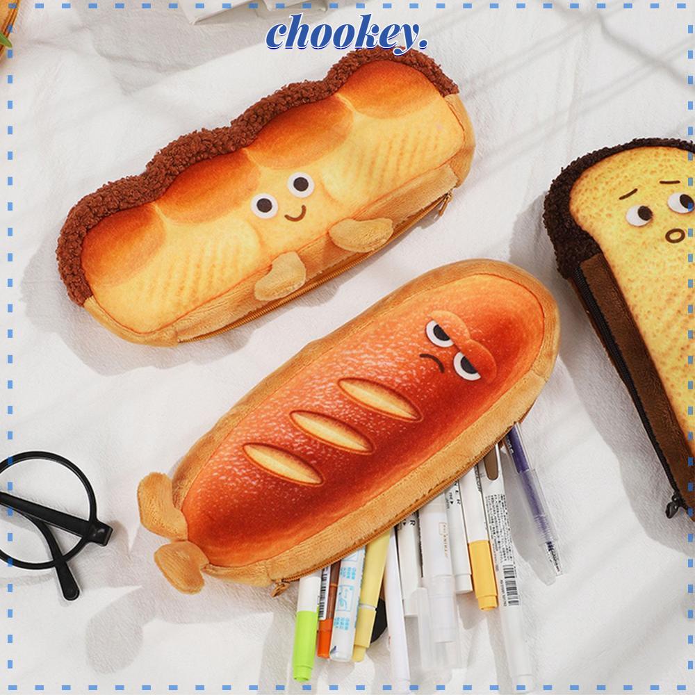 Túi Đựng Bút Cỡ Lớn Họa Tiết Bánh Mì Xinh Xắn