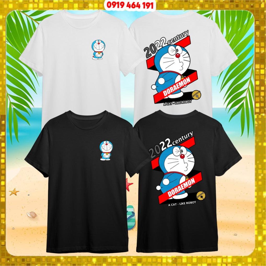Áo thun doraemon 2022 in cao cấp, vải cotton mịn mát, unisex hàn quốc