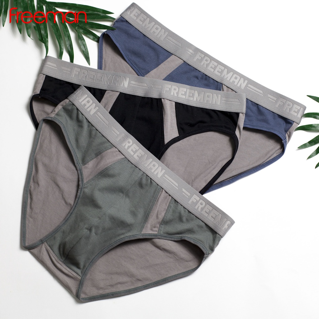 Combo 10 Quần lót nam Freeman chất cotton kết hợp lưng thun bản trẻ trung, năng động BO306