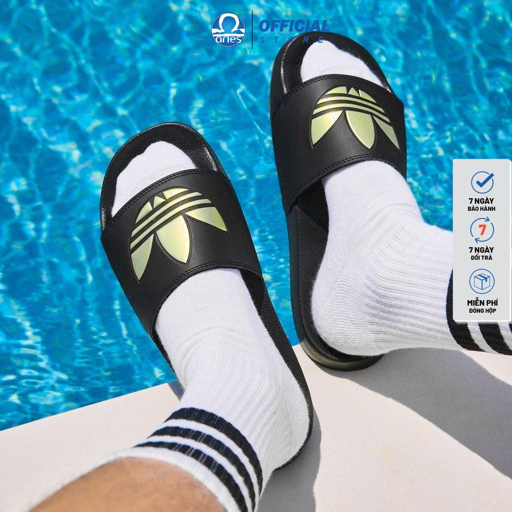 Dép nam adidas slide 3foil quai ngang chính hãng đế dép bánh mi chống nước chống trượt mặt quai nhựa mềm - Aries Sốp