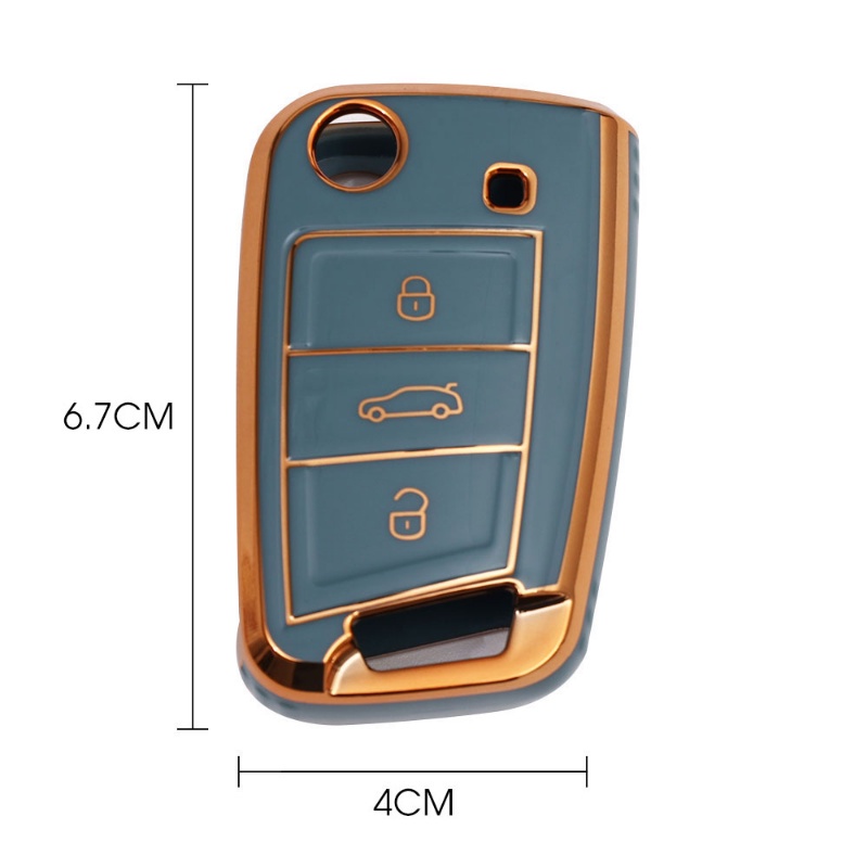 Vỏ Bọc Chìa Khóa Xe Hơi Bằng TPU Mềm Chất Lượng Cao Chống Rơi Cho Volkswagen Golf