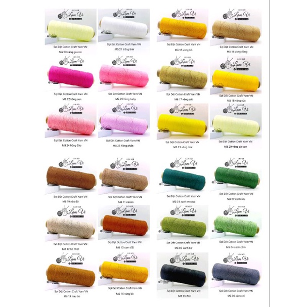 💕 Sợi Dệt Cotton Đan Móc Nón Túi Ví... 💕