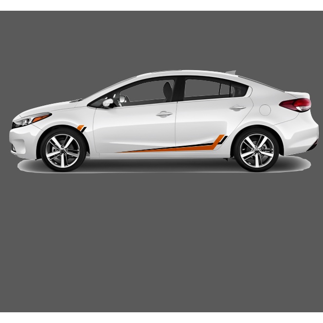 Tem sườn ô tô đơn giản tinh tế, dán xe sáng màu , dán tất cả các form xe