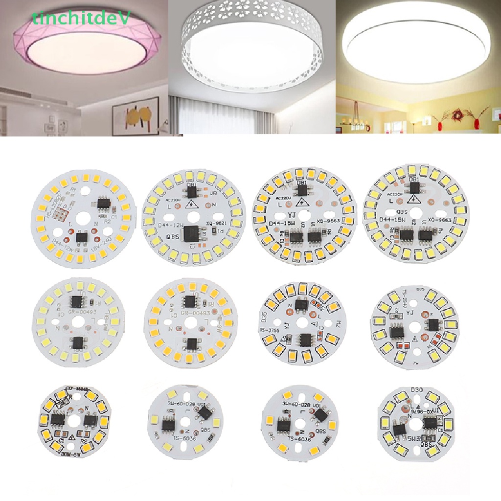 Set 2 Bóng Đèn LED SMD 15W 12W 9W 7W 5W 3W AC220V Ánh Sáng Trắng Ấm