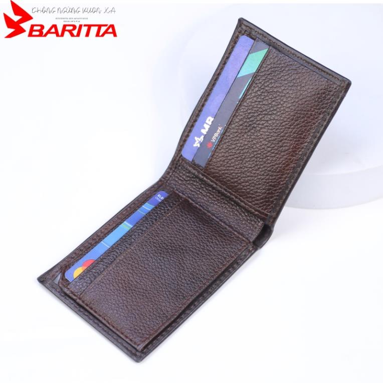 Ví nam Baritta da bò dáng ngang. bóp da nam chính hãng BH 12 tháng - VD004