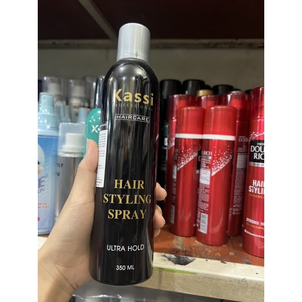 Keo xịt bóng tóc kasi 350ml & xpro  320 giữ nếp nhẹ siêu bóng