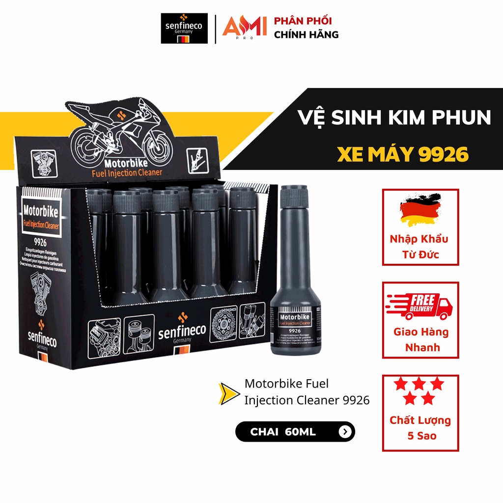 Vệ Sinh Kim Phun Buồng Đốt Xe Máy Senfineco 9926 Của Đức 60ml