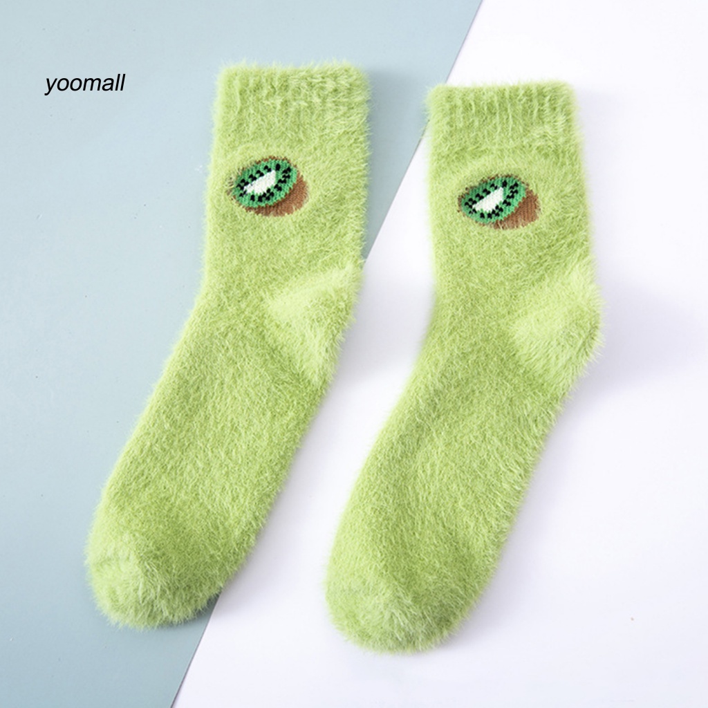 1 Đôi Vớ Dày Giữ Ấm Mùa Đông Mang Trong Nhà / Ngoài Trời Dành Cho Nữ