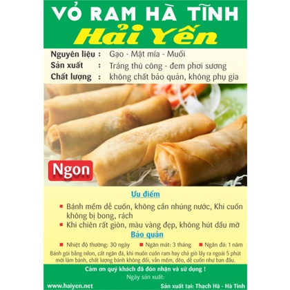 Cuốn ram hà tĩnh túi 500 gram