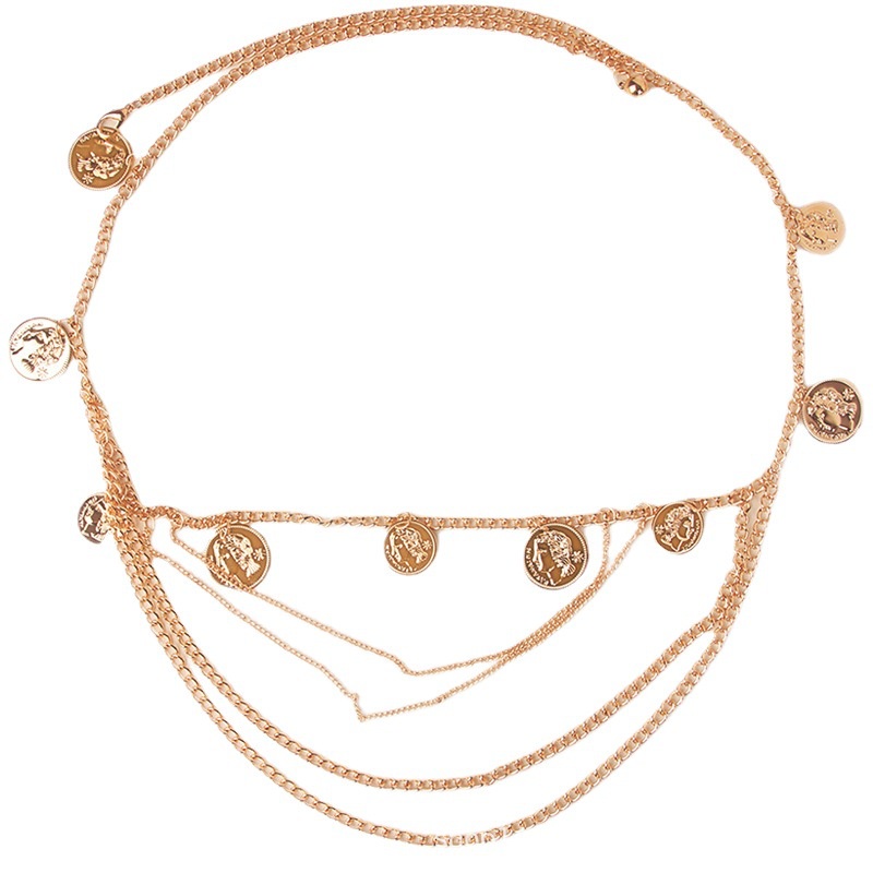 Dây Xích Đeo Hông Nhiều Lớp Bằng Hợp Kim Trang Trí Đa Ứng Dụng