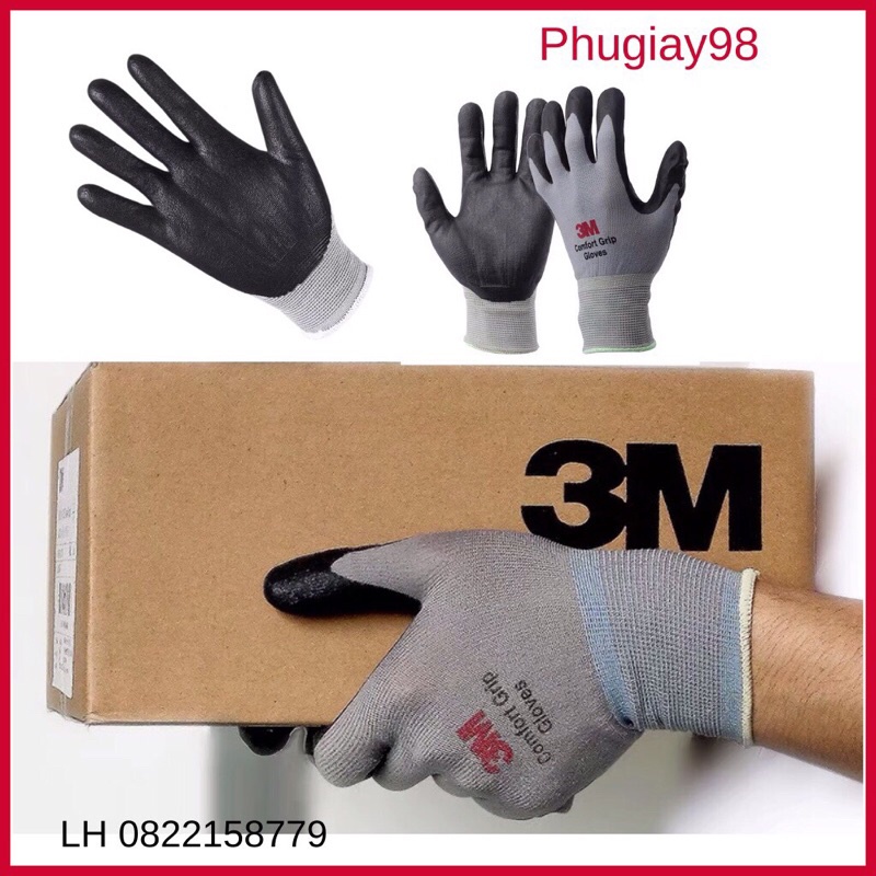 Găng tay bảo hộ 3M an toàn khi làm việc, lao động cực tốt hàng chuẩn cao cấp kèm ảnh thật (Sẵn hàng)