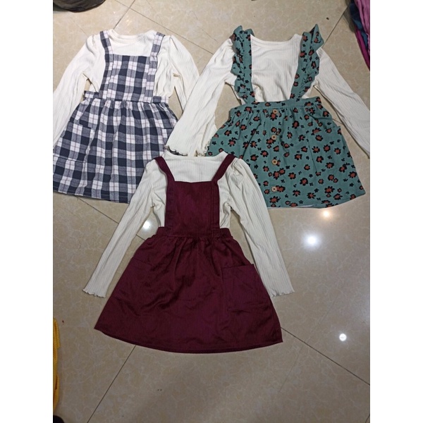 Set Yếm + áo cực xinh cho bé gái sz 1-5Y satsunkid