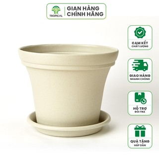 Chậu nhựa trồng cây cao cấp kèm đĩa lót 12,5L