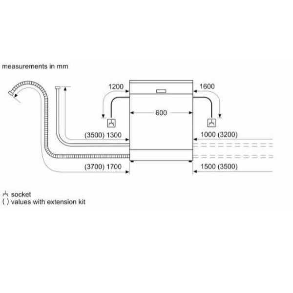 Máy Rửa Chén Bát Độc lập BOSCH SMS23BW01T - Hàng Chính Hãng