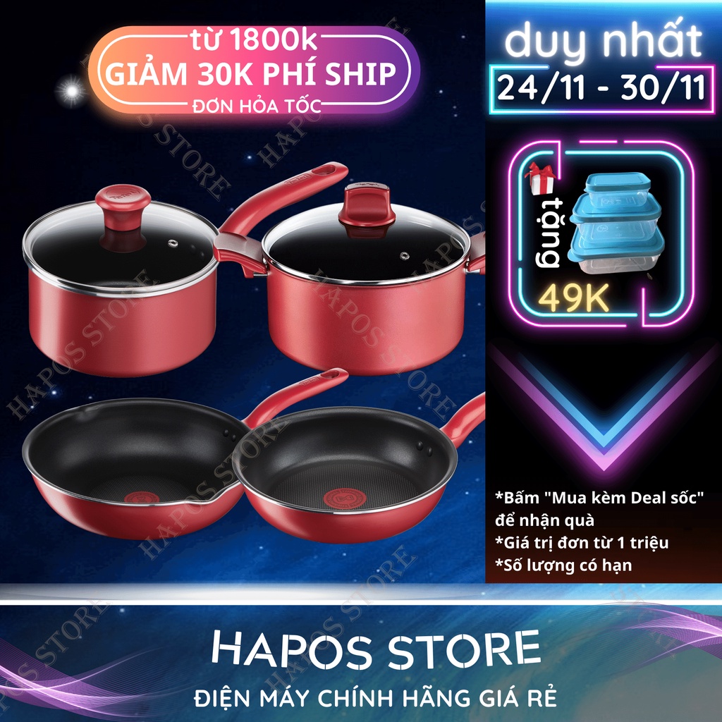 Nồi chảo chống dính Tefal So Chef, quánh chiên xào đáy từ dẫn nhiệt tốt cao cấp - HAPOS