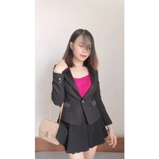 Áo vest đen nữ công sở