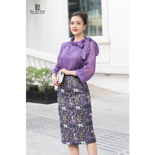 Chân váy hoa tím BE-KYHO