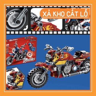 Bộ Lego xe mô tô harley davidson Iron man quá rẻ