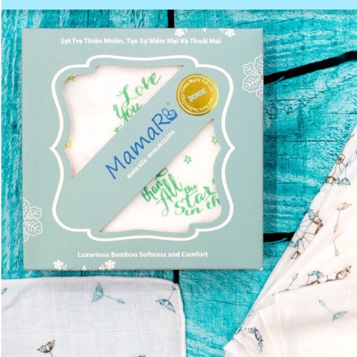 Khăn sữa sợi tre Mamaru 30x30cm (10 cái/hộp)