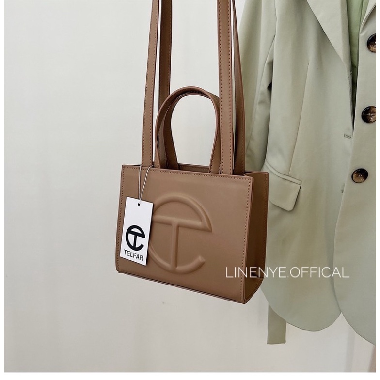 Túi TELFAR NICHE khóa zip màu hồng nhạt thời trang cho nữ phong cách châu âu