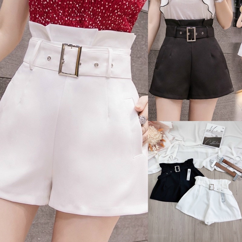 Quần short lưng cao tôn dáng tặng kèm thắt lưng thời trang siêu xinh