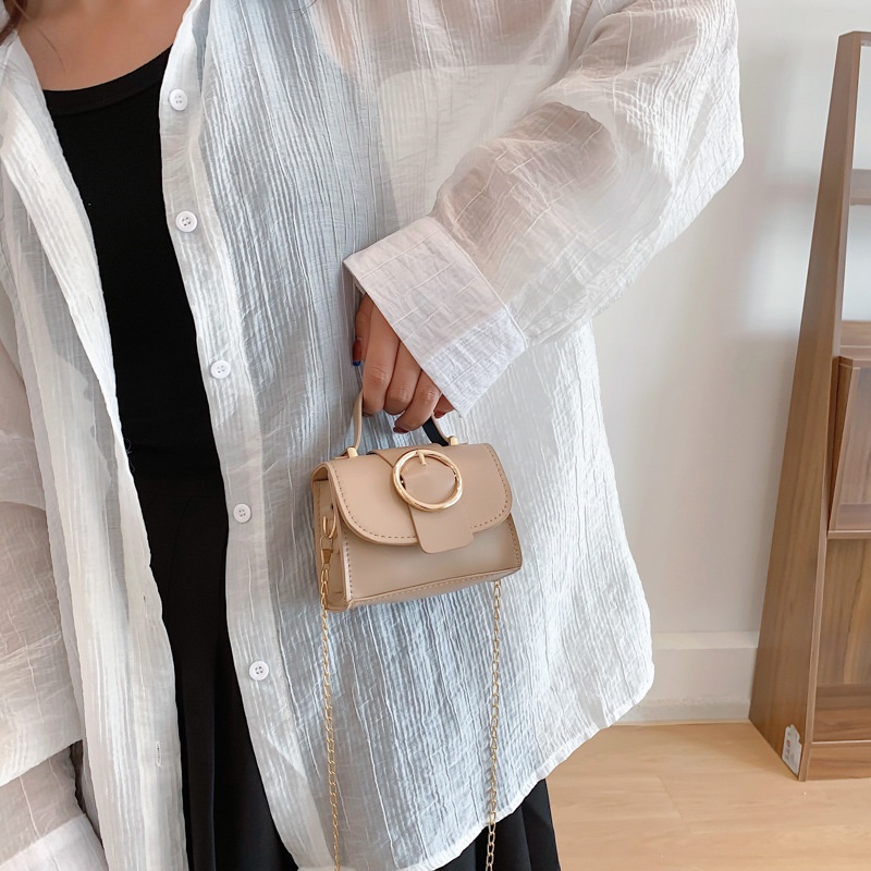 Túi Đeo Chéo Mini Hình Vuông Phong Cách Retro Thời Trang Cho Nữ