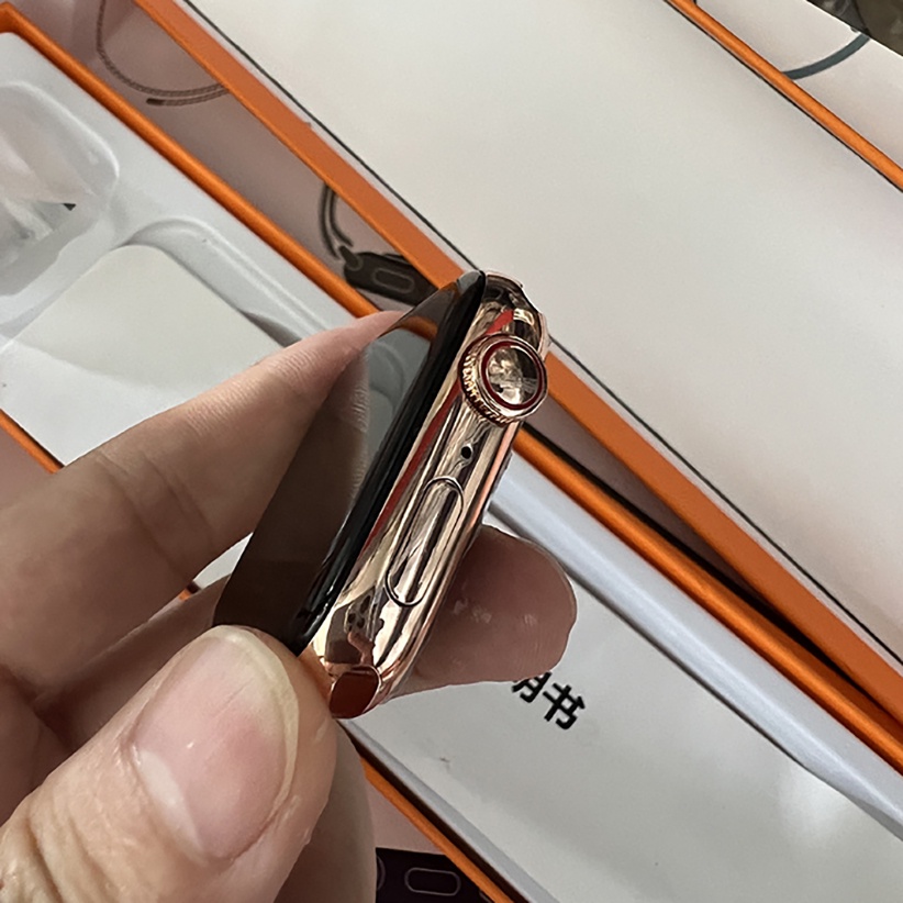 Đồng Hồ Thông Minh LOGO TÁO Seri 8 Full Thông Báo / Smart Watch Hermes Khung Thép / Màn Hình Tràn Viền Siêu Mượt