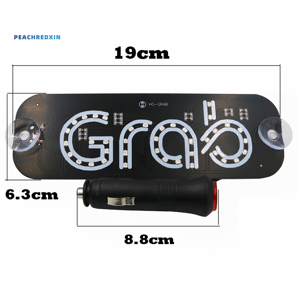 Biển Báo Hiệu Quảng Cáo Có Đèn LED 12V GRAB Taxi UBER