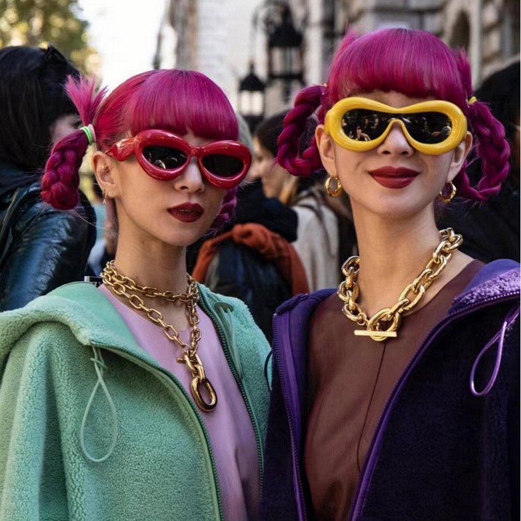 Kính Mát Mắt Mèo Nhiều Màu Sắc Phong Cách hip hop Thời Trang Cho Nam Và Nữ