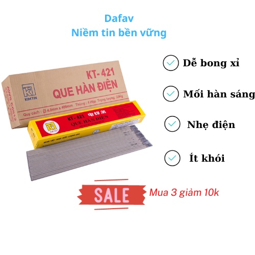 (1 Bó )Que hàn Kim Tín 2.5 mm và 3,2mm - Que hàn sắt Kim Tín KT-42 , que hàn điện, que hàn Kim Tín chính hãng loại 1