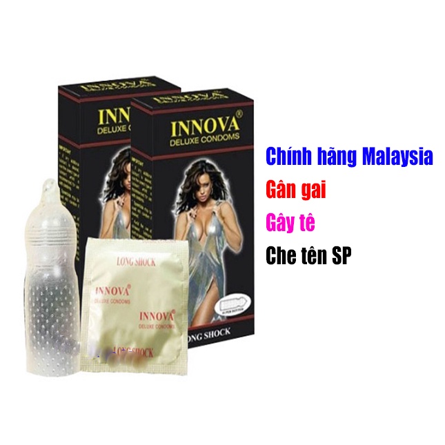 Bao Cao Su Innova - Gai Lớn - Kéo Dài Thời Gian , hộp 12 cái