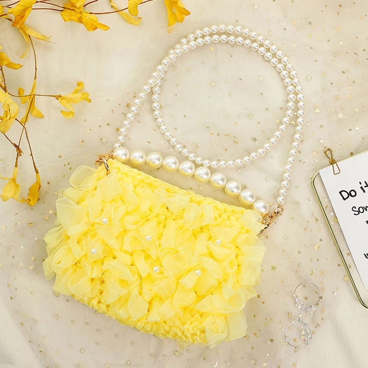 Chuỗi dây ngọc trai YADOU 10mm dùng trang trí túi xách độc đáo và sang trọng