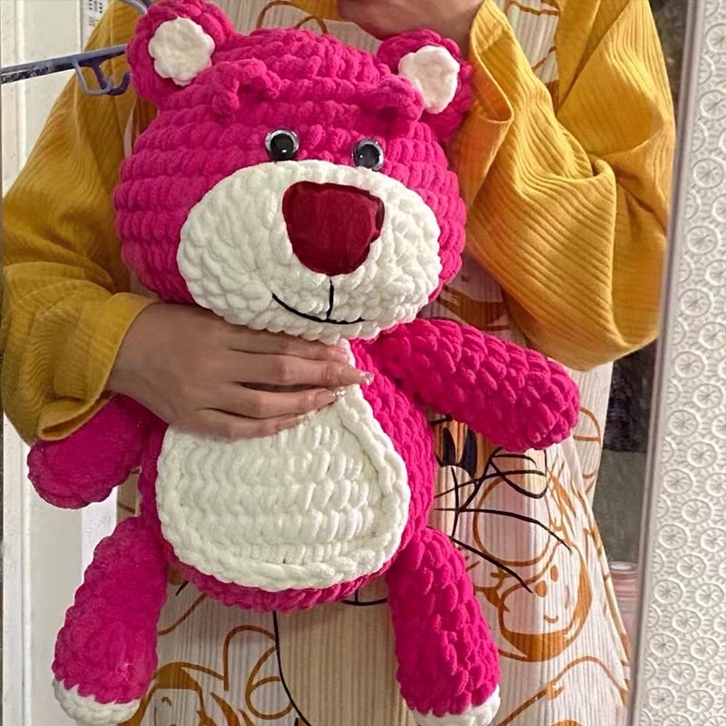 -Hàng có sẵn đan tay Gấu dâu tây hotrend quà tặng ý nghĩa Noel