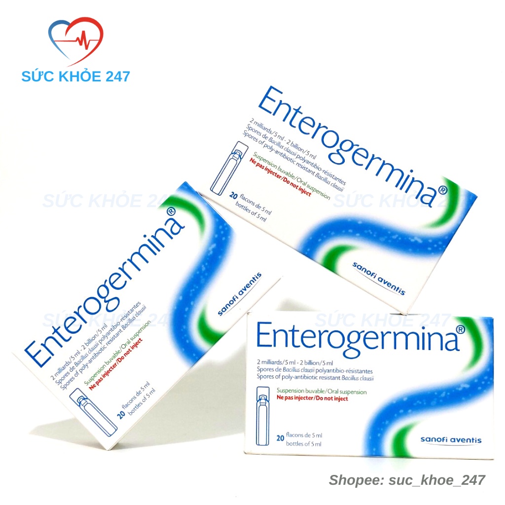 Men Vi Sinh Ống Enterogermina - Giúp Cân Bằng Hệ Đường Ruột, Nhập Khẩu Từ Italy Hộp 20 Ống