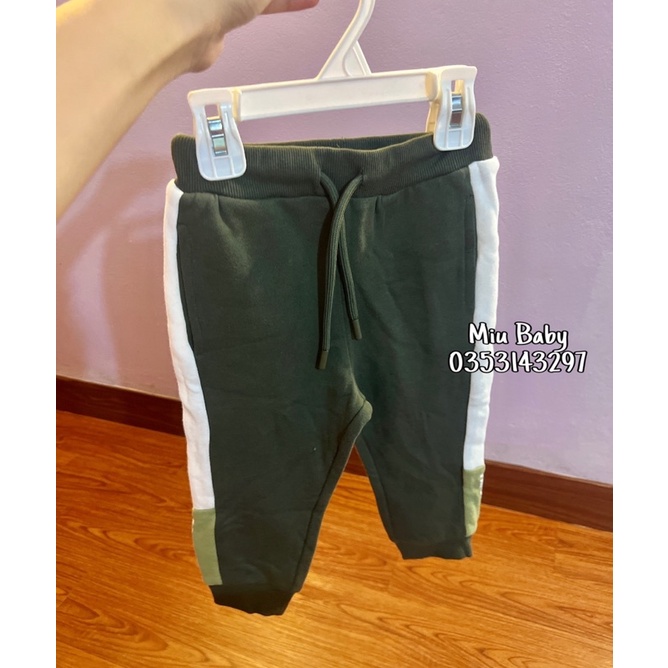 Quần nỉ lót bông bé trai 4 màu du xịn