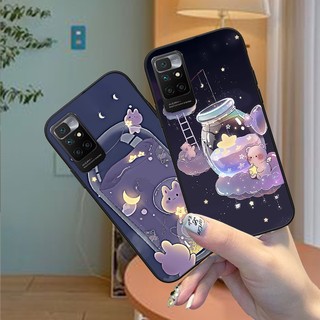 Ốp Xiaomi Redmi 10 gấu tím vũ trụ lung linh dễ thương cute