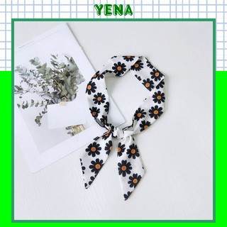 Khăn Lụa Quàng Cổ Nữ Buộc Tóc Thắt Nơ Quấn Túi 5x90 cm