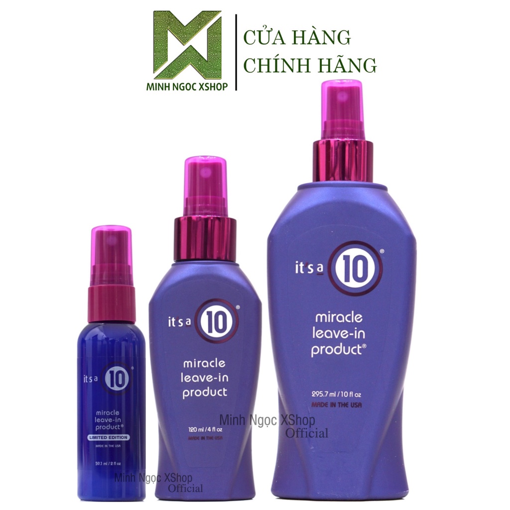 Xịt dưỡng tóc cao cấp It’s A 10 Miracle Leave in Product 59.1ML - 120ML - 295.7ML