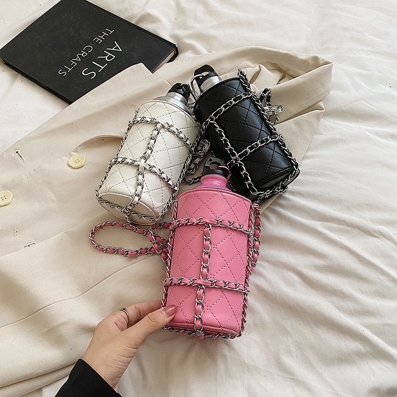 Túi Đeo Chéo Hình Chai Nước Đính Kim Cương Giả Độc Đáo Thời Trang 2022