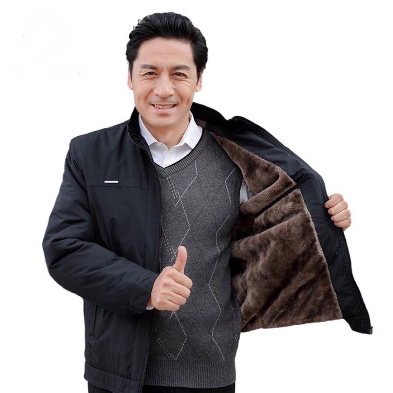 Khoác kaki nam NHIỀU MẪU lót lông mua tặng bố, tặng chồng, mặc siêu ấm có túi may trong