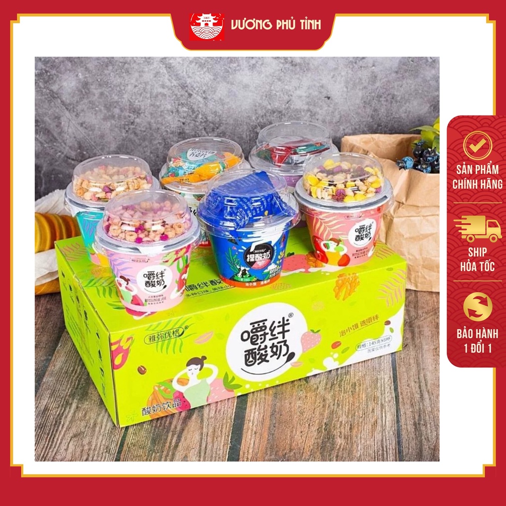 Sữa chua ăn liền kèm hạt ngũ cốc Yami tiện lợi 2 trong 1 hỗ trợ giảm cân đẹp da | Vương Phủ Tỉnh