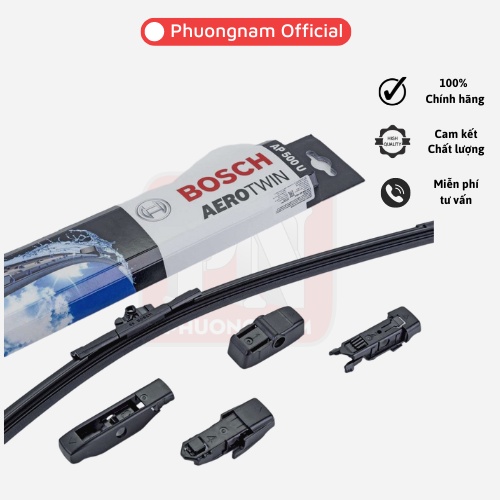 Gạt mưa Bosch AeroTwin Plus 4 loại lẫy lắp cho các dòng xe Châu Âu Ford, Mercedes,...