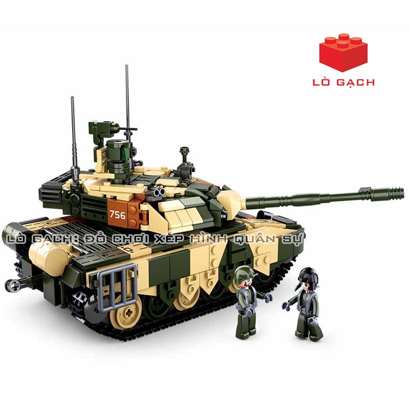 Bộ xếp hình xe tăng T90MS quân đội Nga 758 chi tiết