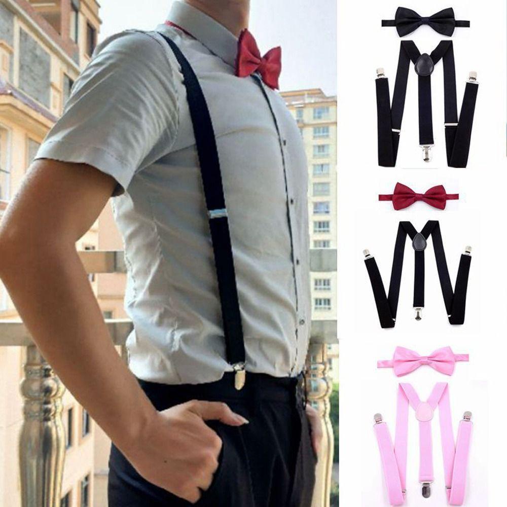 Dây Đai Quần Yếm Co Giãn Có Kẹp Gắn Nơ Có Thể Điều Chỉnh Cho Chú Rể