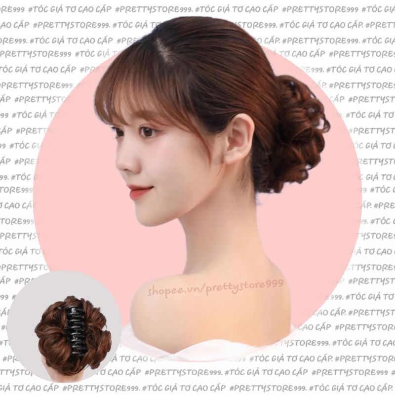 💕TÓC BÚI💕 TÓC BÚI KẸP DÁNG XOĂN