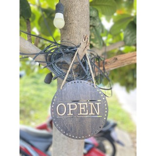 [ HÀNG SALE ] BẢNG OPEN/ CLOSED HÌNH TRÒN DÁN CHỮ NỔI - LUXI DECOR